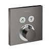 Thermostaat Afbouwdeel ShowerSelect HansGrohe Voor 2 Functies Geborsteld Zwart Chroom