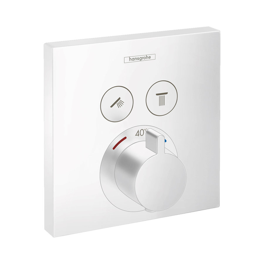 Thermostaat Afbouwdeel ShowerSelect HansGrohe Voor 2 Functies Mat Wit