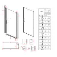 Nisdeur Lacus Giglio Evo Fox 80 cm Met Mat Glas Chroom