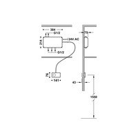 Douchethermostaat Tres Shower Technology 3-Weg Inbouw met Wandstraal Functie Zwart Chrome