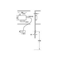 Douchethermostaat Tres Shower Technology 4-Weg Inbouw Wit Chrome