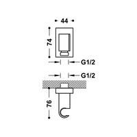 Handdouchehouder Tres Mat Wit