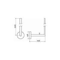 Reserverolhouder Clou Flat voor 3 Rollen Geborsteld RVS