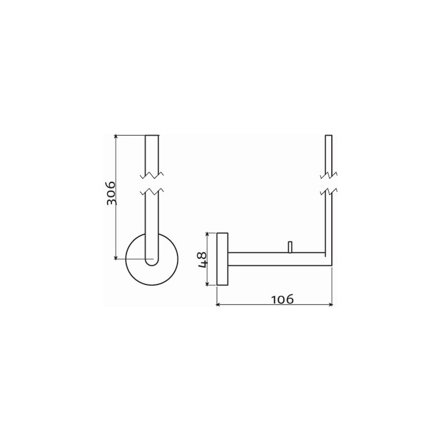 Reserverolhouder Clou Flat voor 3 Rollen Geborsteld RVS