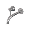 Brauer Inbouw Wastafelmengkraan Brauer Chrome Carving Coldstart Gebogen Uitloop Ronde Hendel Links Chroom PVD Met Rozetten