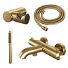 Brauer Opbouwset Bad- en Douchekraan Brauer Gold Edition Thermostatisch Met Wandhouder Geborsteld Goud