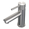 Brauer Wastafelmengkraan Brauer Brushed Carving Coldstart Opbouw Laag Ronde Hendel Geborsteld RVS PVD PVD