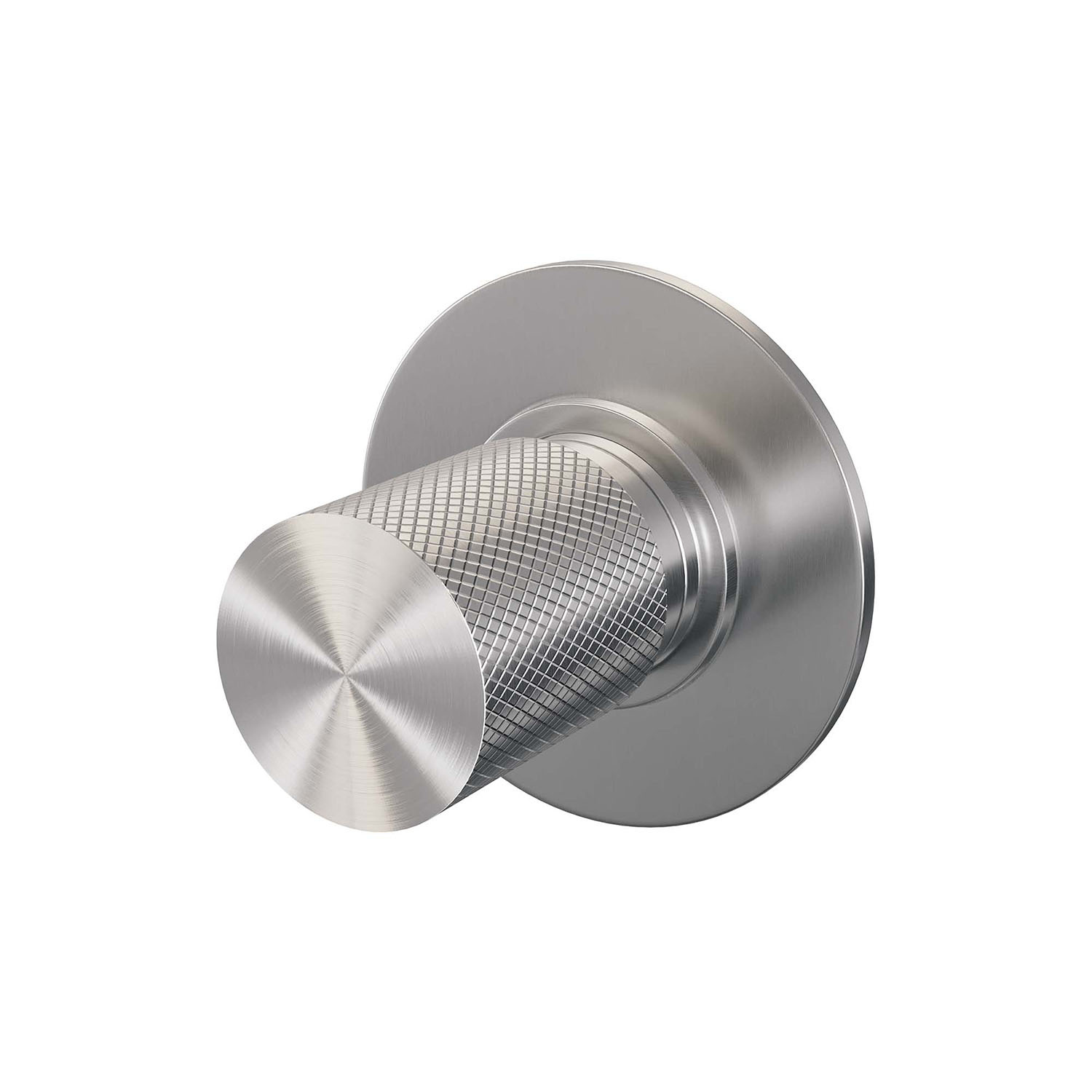 Inbouw Stopkraan Brauer Brushed Carving Rond 6.5 cm Messing RVS Brauer