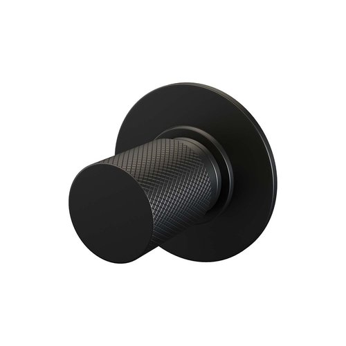 Inbouw Stopkraan Brauer Black Carving Rond 6.5 cm Messing Mat Zwart 