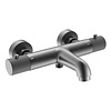 Wiesbaden Badmengkraan Thermostatisch Wiesbaden Ribbd Hartafstand 15 cm Gunmetal