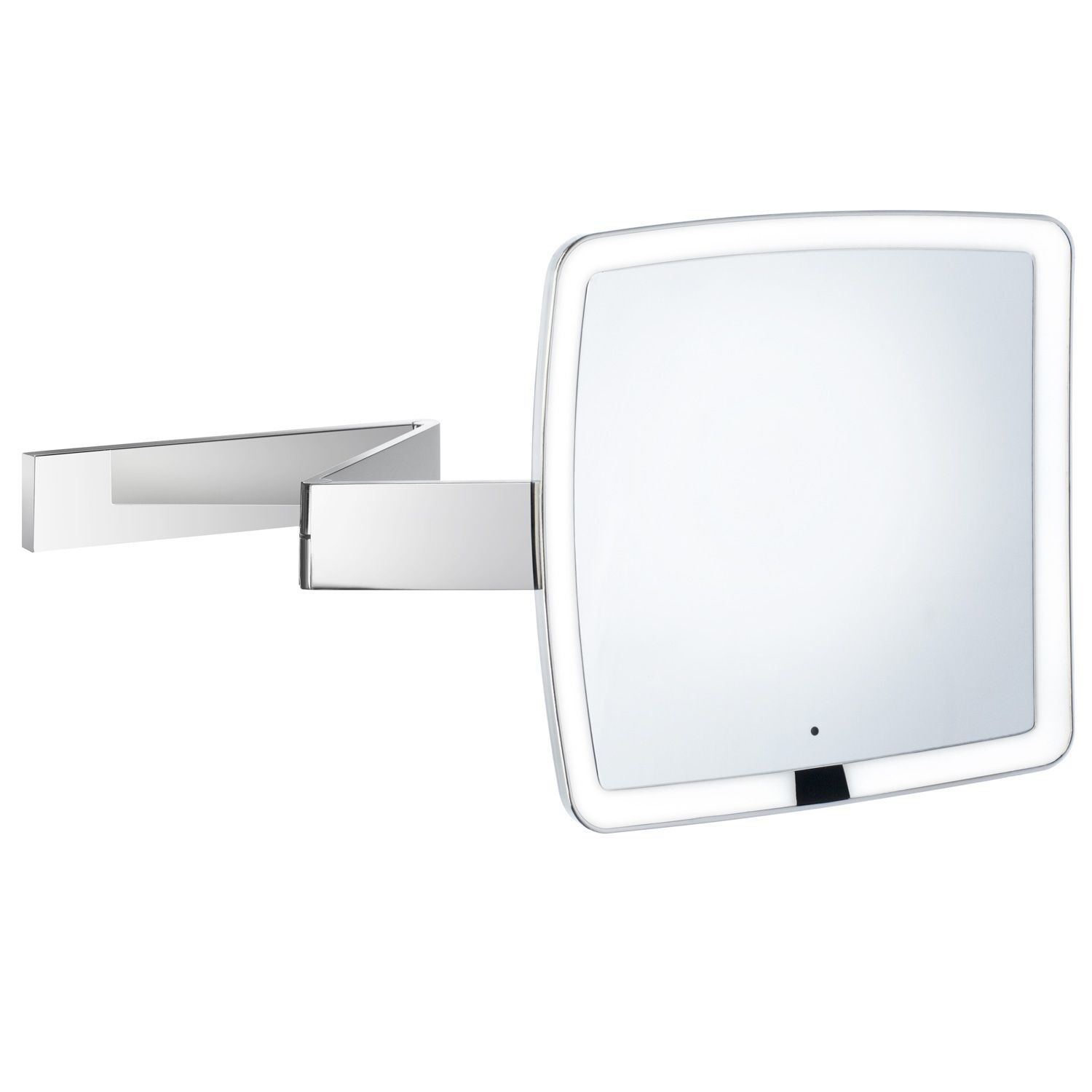 Uitschuifbare Scheer-Make-up Spiegel LED Smedbo Outline 20x20 cm Chroom Smedbo