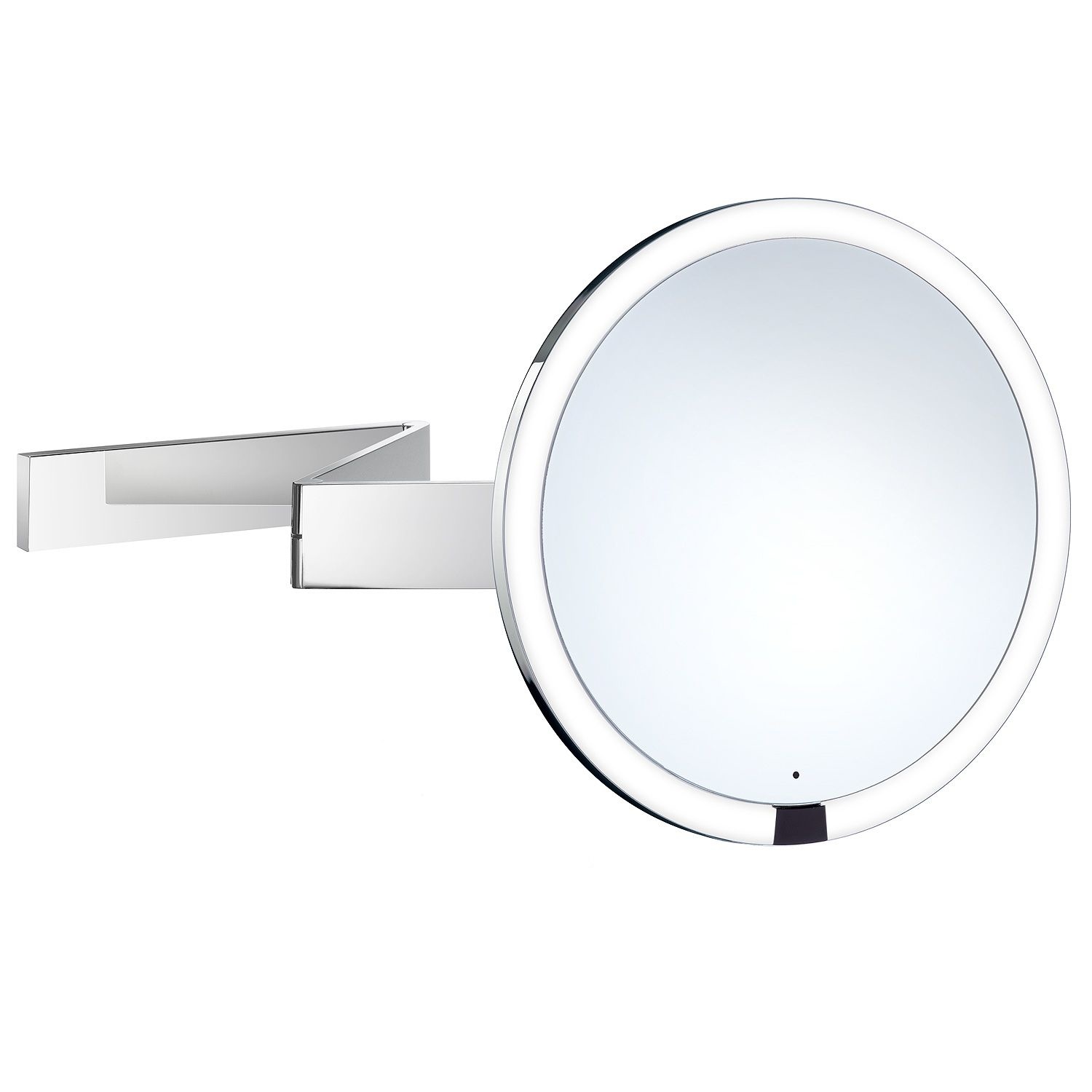 Uitschuifbare Scheer/Make-up Spiegel Rond LED Smedbo Outline 20x38 Smedbo