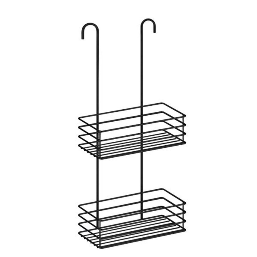 Dubbele Douchemand Hangend Smedbo Zelfklevend 66x25x12 Zwart