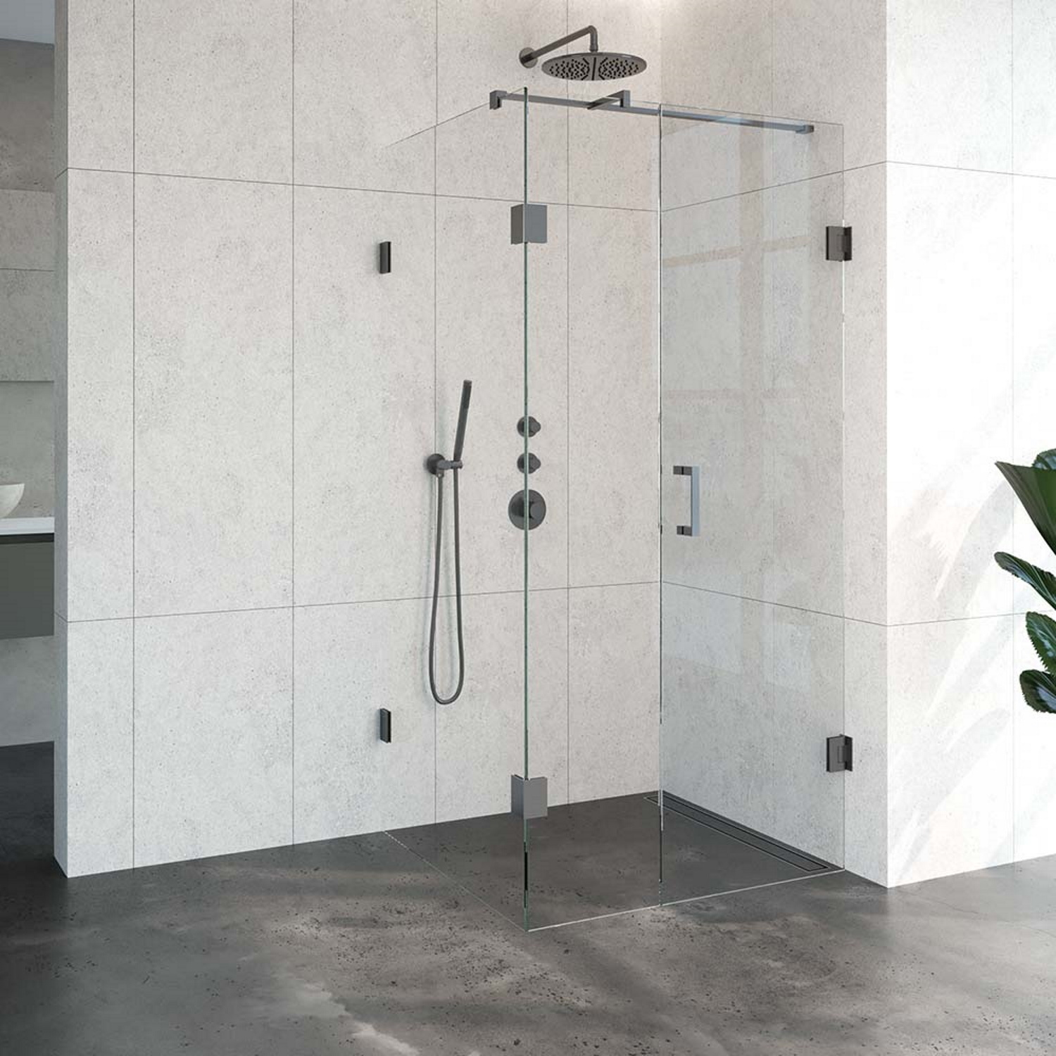 Douchecabine Compleet Just Creating Profielloos 3Delig 90x100 cm