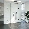 Sanitop Inloopdouche Compleet XL Just Creating Profielloos 100x140 cm Gunmetal