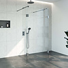 Sanitop Doorloopdouche Compleet Just Creating Profielloos 100x200 cm 100/40/40 Gunmetal