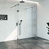 Sanitop Doorloopdouche Compleet Just Creating Profielloos 120x200 cm 120/40/40 Gunmetal