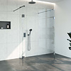 Sanitop Doorloopdouche Compleet Just Creating Profielloos 140x200 cm 140/30/30 Gunmetal