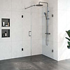 Sanitop Douchecabine Compleet Just Creating 2-Delig Profielloos 100x80 cm Gunmetal