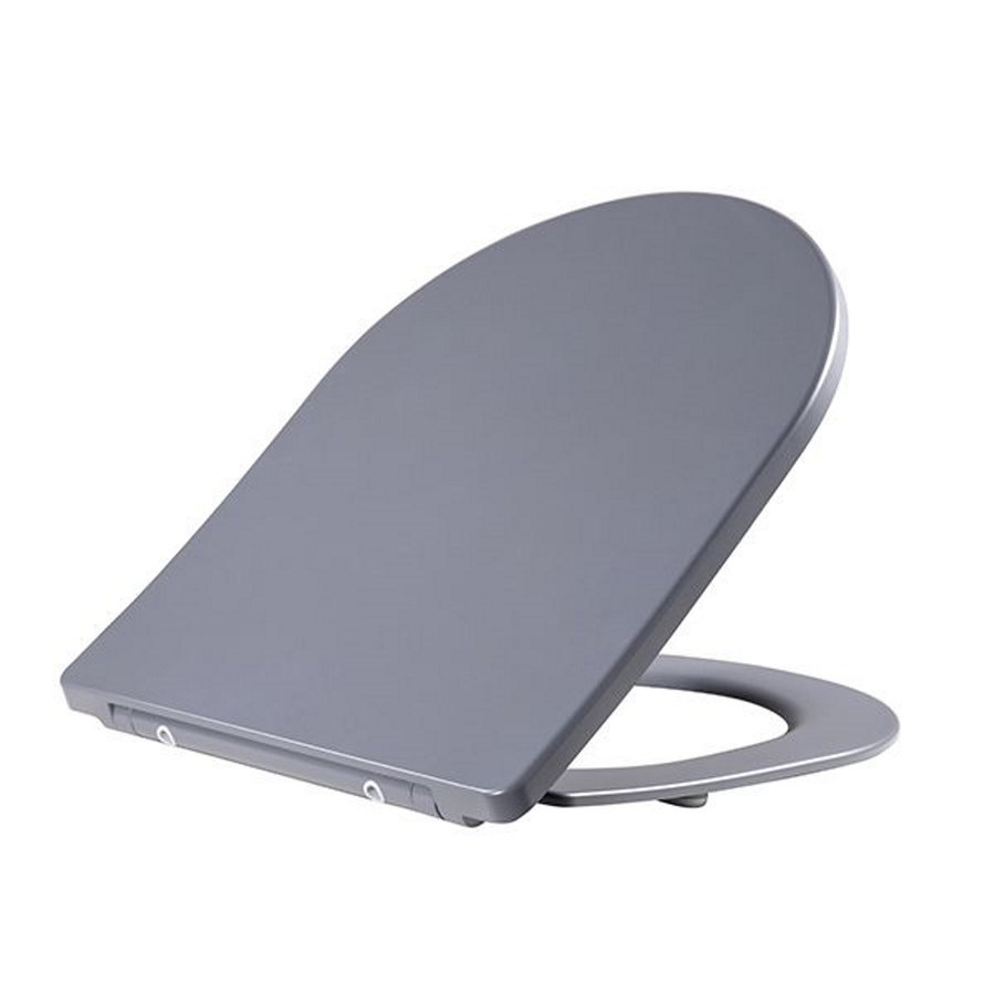 Toiletzitting Met Deksel Wiesbaden Shade Slim One Touch Mat Grijs