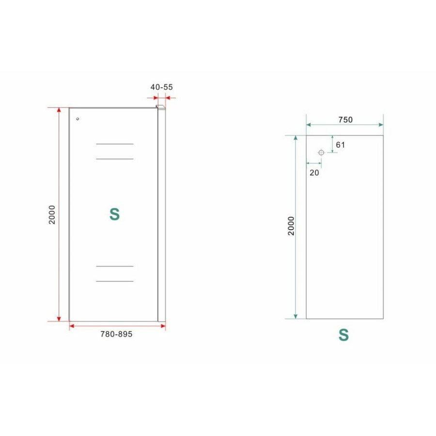 Inloopdouche Met Handdoekhouder Wiesbaden Sita Helder Glas 80x200 cm 8 mm Chroom