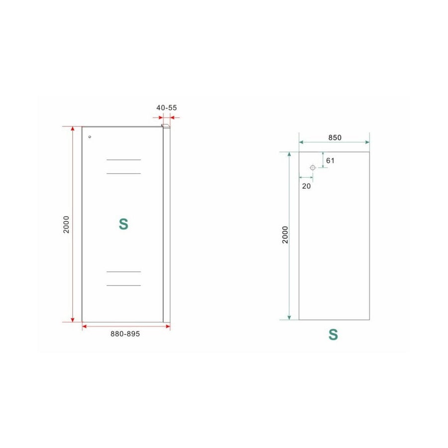 Inloopdouche Met Handdoekhouder Wiesbaden Sita Helder Glas 90x200 cm 8 mm Chroom