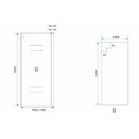 Inloopdouche Met Handdoekhouder Wiesbaden Sita Helder Glas 110x200 cm 8 mm Chroom