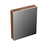 Spiegelkast Forzalaqua Uni 59.5x68.5x12.5 Cm 1 Deur Rechts Tweezijdig Spiegel Noten Pure Walnut