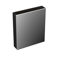 Spiegelkast Forzalaqua Uni 59.5x68.5x12.5 Cm 1 Deur Links Tweezijdig Spiegel Eiken Black Oiled