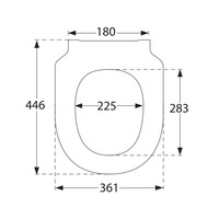 Toiletzitting Villeroy & Boch Subway 3.0 43.8x37.4x42 cm Grafiet