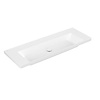 Villeroy & Boch Wastafel Villeroy & Boch Subway 3.0 Met CeramicPlus 0 Kraangaten Zonder Overloop 130x47x16.5 cm Stone White