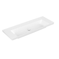 Wastafel Villeroy & Boch Subway 3.0 Met CeramicPlus 0 Kraangaten Zonder Overloop 130x47x16.5 cm Stone White