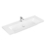 Villeroy & Boch Wastafel Villeroy & Boch Subway 3.0 Met CeramicPlus 1 Kraangat Zonder Overloop 130x47x16.5 cm Stone White