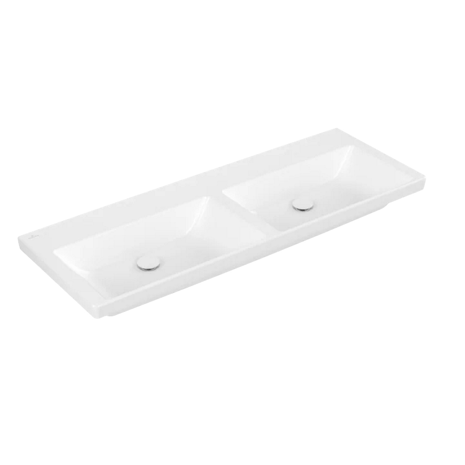 Wastafel Villeroy & Boch Subway 3.0 Dubbele wasbak Met CerampicPlus Zonder Kraangat Zonder Overloop 