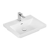 Villeroy & Boch Wastafel Villeroy & Boch Subway 3.0 Met CeramicPlus 1 Kraangat Met Overloop 60x47x16.5 cm Stone White