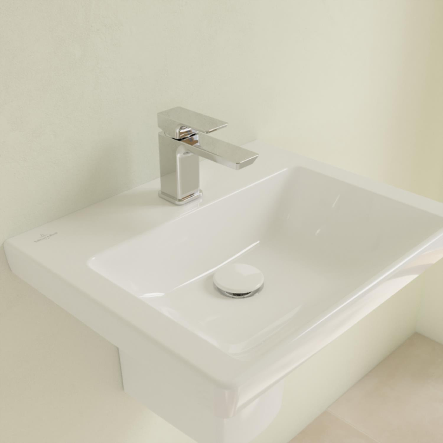 Fontein Villeroy & Boch Subway Met CeramicPlus Zonder Overloop 3.0 50x40x14.5 cm Wit Alpin Villeroy 