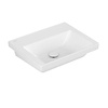 Villeroy & Boch Wastafel Villeroy & Boch Subway 3.0 Met CeramicPlus Zonder Kraangat Zonder Overloop 55x44x16.5 cm Stone White