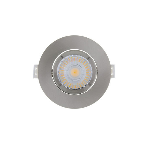 Inbouw LED-spot 3 Stuks Sanimex Njoy IP44 Dimbaar 6W 430 Lumen Geborsteld Aluminium 