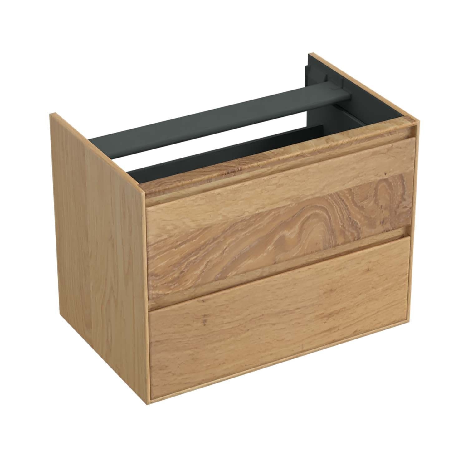 Onderkast Forzalaqua Reno 80x51x60 cm 2 Lades Softclose Eiken Smoke Forzalaqua