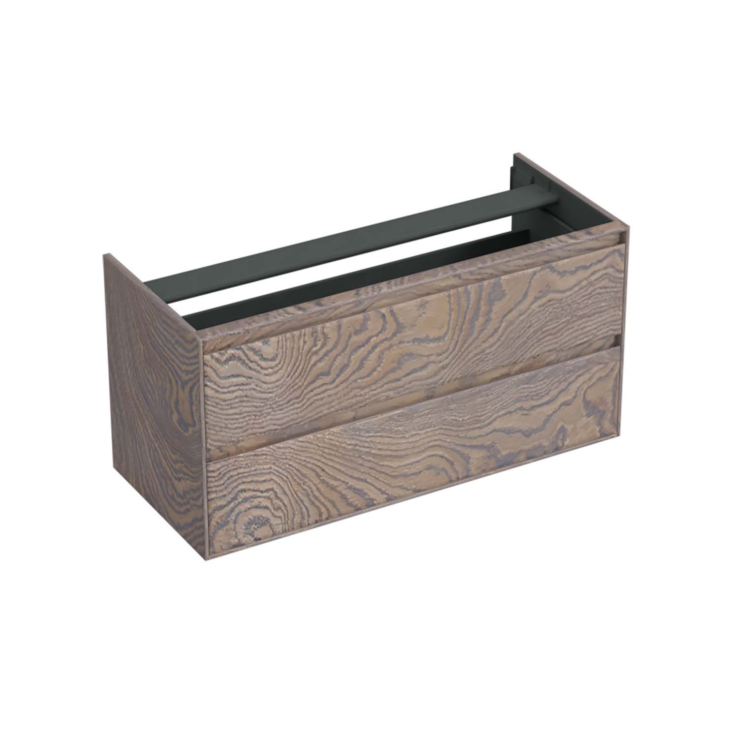 Onderkast Forzalaqua Reno 120x51x60 cm 2 Lades Softclose Eiken Silver Grey Forzalaqua