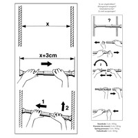 Differnz Round Douchestang 75X125 Zwart