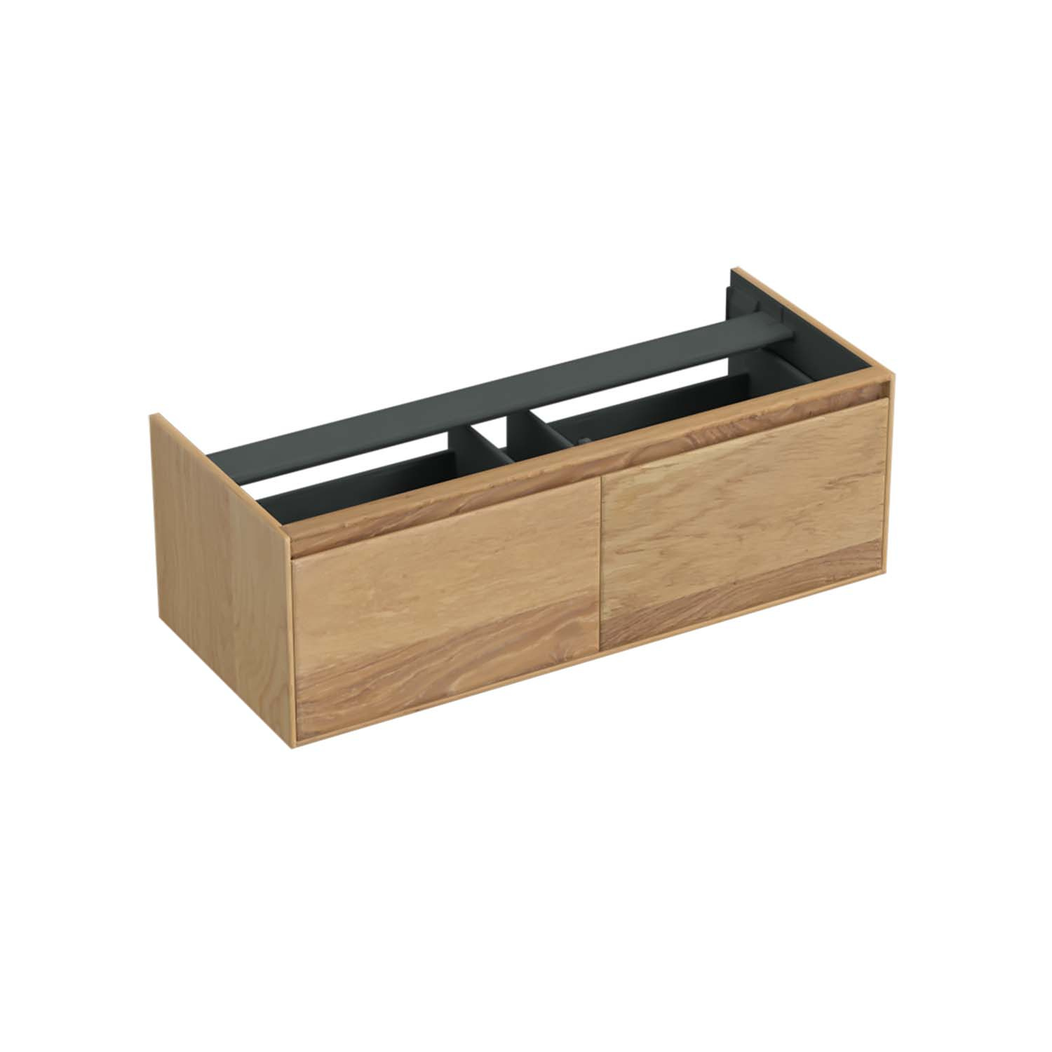 Onderkast Forzalaqua Reno 120x51x40 cm 2 Lades Softclose Eiken Smoke Forzalaqua
