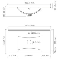 Wastafel Differnz Country Slide Keramiek Wit