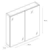 Spiegelkast Differnz Somero 60 cm Hooglgans Wit