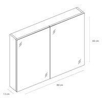 Spiegelkast Differnz Somero 80 cm Antraciet