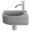 Differnz Fonteinset Differnz Cleo 31.5x31.5x10 cm Beton Donker Grijs Met Kraan Gebogen Chroom