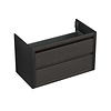 Forzalaqua Onderkast Forzalaqua Gela 100x51x60 Cm 2 Softclose Lades Eiken Black Oiled