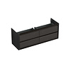 Onderkast Forzalaqua Gela 160x51x60 Cm 4 Softclose Lades Eiken Black Oiled