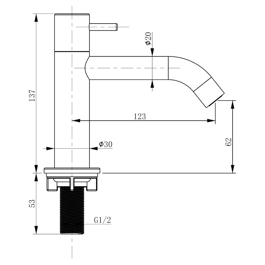 Fonteinset Differnz Force Keramiek 40x22x11.5 cm Wit Met Gebogen Kraan Mat Chroom