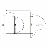 Terugslagsklep Weckx Voor WEHA RVS en WEHA Retro Ventilatieroosters 10 cm Staal